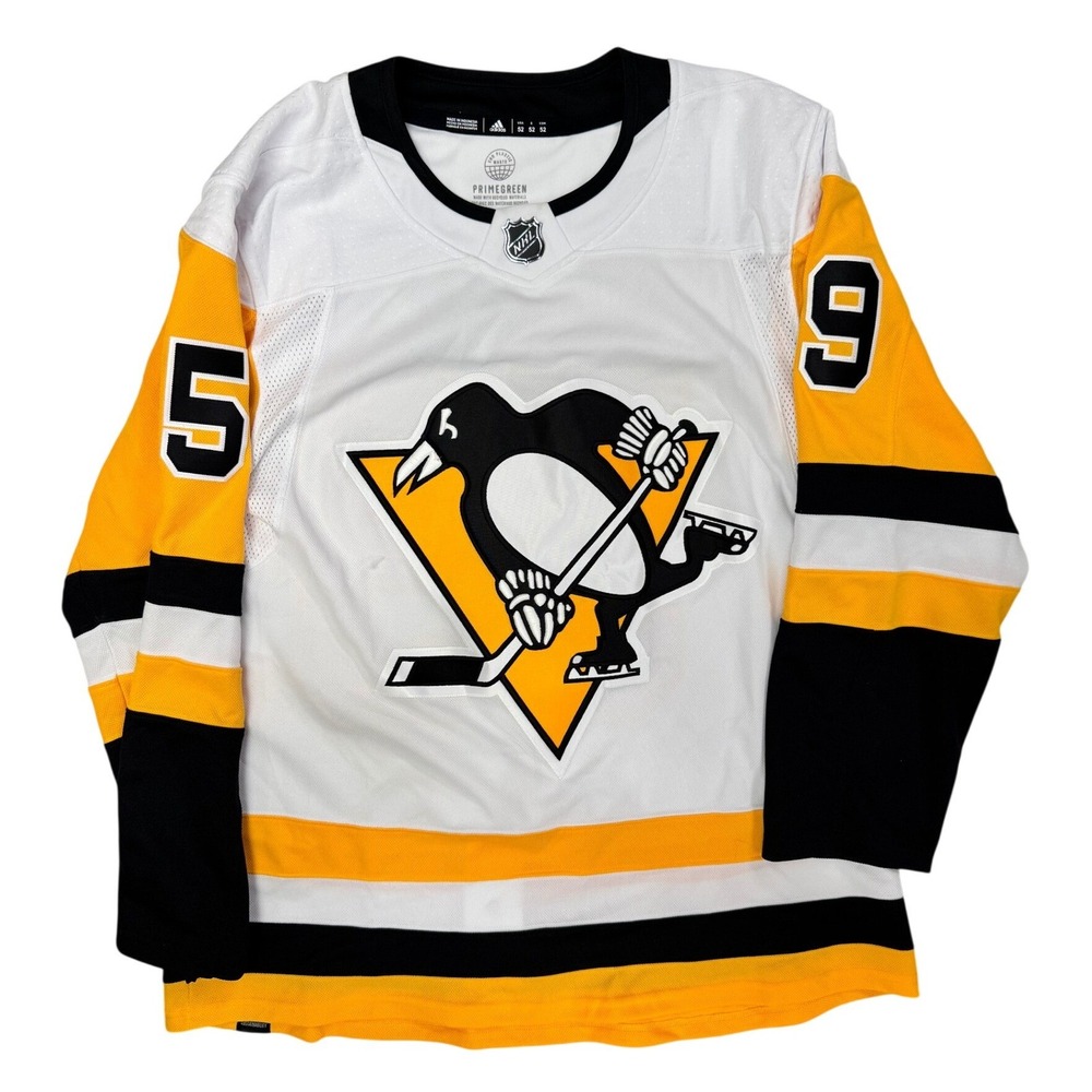 Adidas Pittsburgh Penguins Jake Guentzel 59 NHL Jersey White Primegreen Mens 52